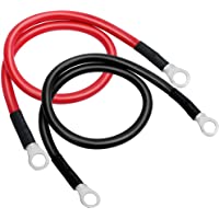 LotFancy Cables de Batería 6 AWG 50.8cm Cables de Inversor de Potencia con Terminales para Motocicleta- Automotriz…